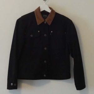 Ralph Lauren Denim Jacket with Leather Trim